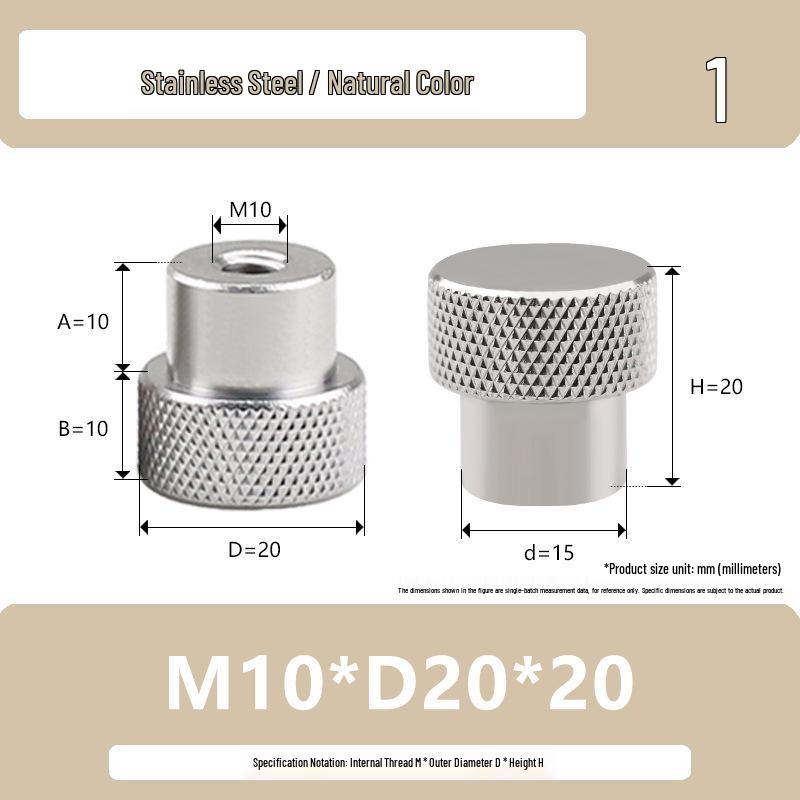 Hongkangming Stainless Steel Knurled Hand-Twist Nut for M3-M12.