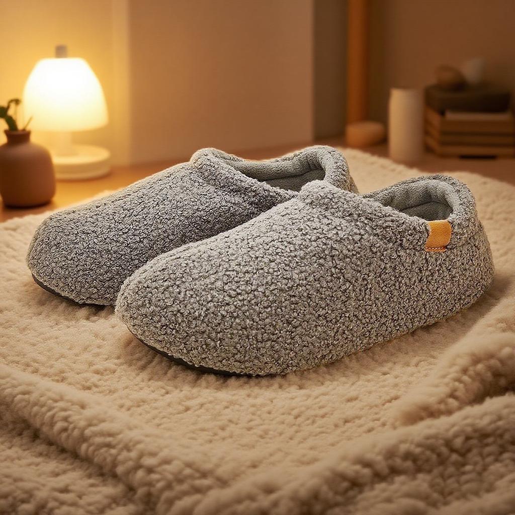 New Men Winter Slippers High Quality Soft Plush Warm Slippers for Women Non-Slip Indoor Home Footwear Comfortable Couples Shoes