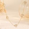 New Niche Clover Necklace Women Do Not Fade Light Luxury High Sense Versatile Stainless Steel Necklace Jewelry
