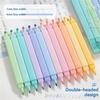Doppelendiger Textmarker 6/12 Farben Doppelspitzen-Textmarker für Scrapbooking Notizbuch Journal Ausmalen