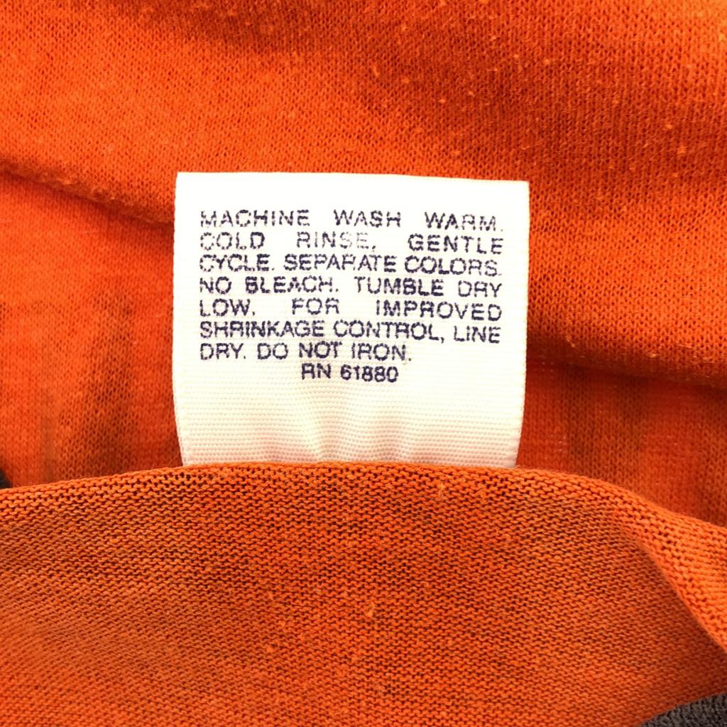 AmericanSportswear 90s Made in USA Old Print Pattern Short sleeve V-neck uniform T-shirt Men's Used
