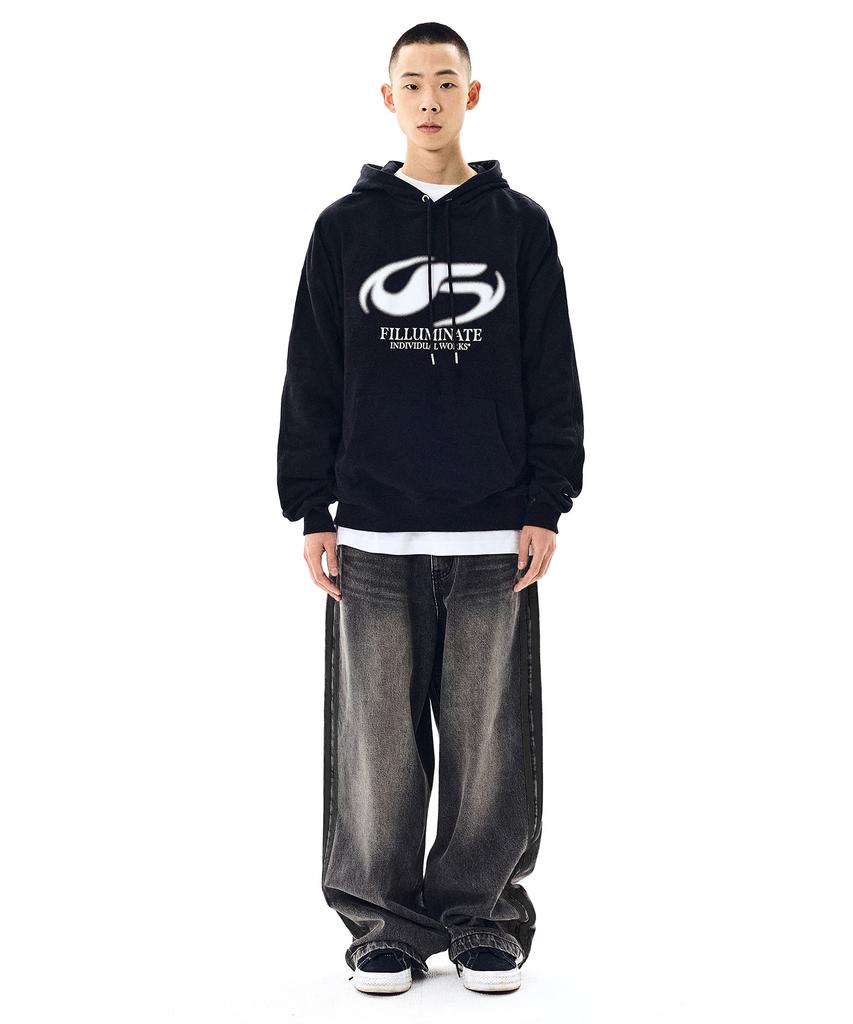 Symbol Logo Spread Hoodie - Navy