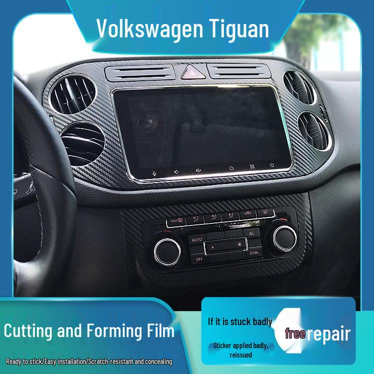 Volkswagen Tiguan 10-17 Innenraum Kohlefaser Kratz- & Trittschutz Konsole & Tür Kit