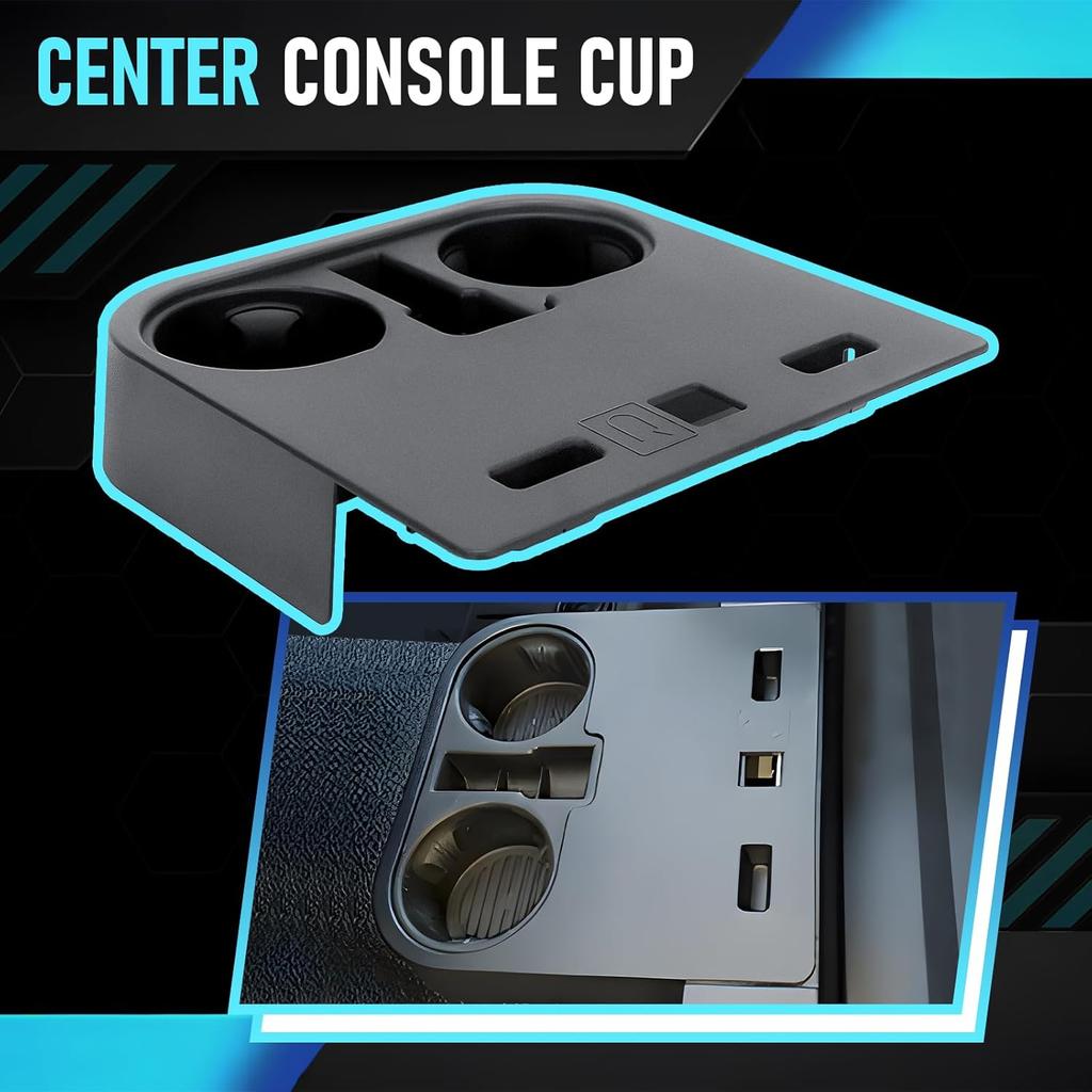 Front Center Console Cup Holder HC3Z-2813562-AB Compatible with Ford F150 2015-, Compatible with F250 F350 F450 Super Duty 2017-, Center Cup Holder