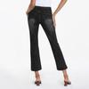 Women's Wide Leg Jeans Low Straight Stretch Jeans With Pockets