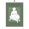 Matisse Astratto Ragazza Sexy Fiore Foglie Arte Murale Pittura su Tela Poster Nordici e Stampe Immagini per Soggiorno Decorazioni per la Casa