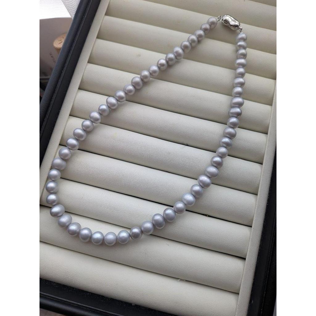 Used Pearl Necklace Baroque Pearl Freshwater Pearl Daily Ceremonial Occasion Gray New