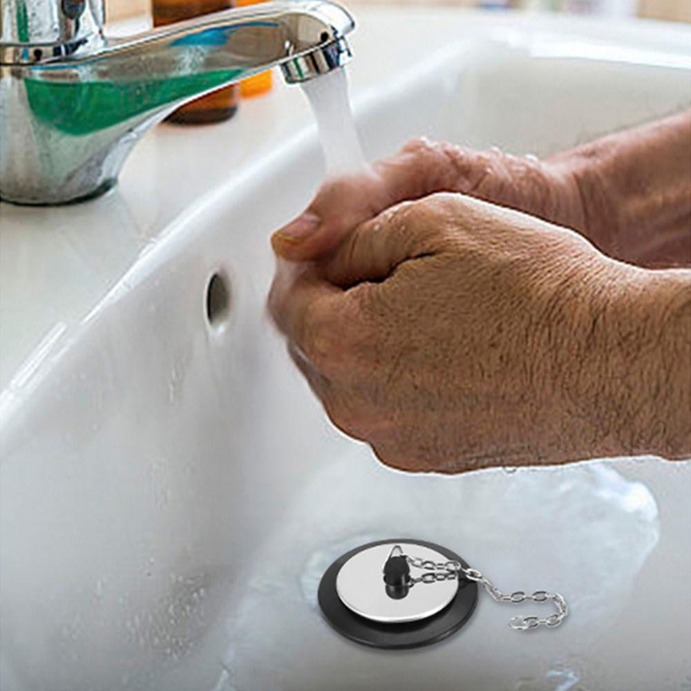 1Pcs With Chain Tub Stopper Universal Bathtub Plug Durable Bath Tub Drain Bathtub Accessories