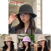Knit Winter Bucket Hat With Weaving Pattern Design For Casual Fashion