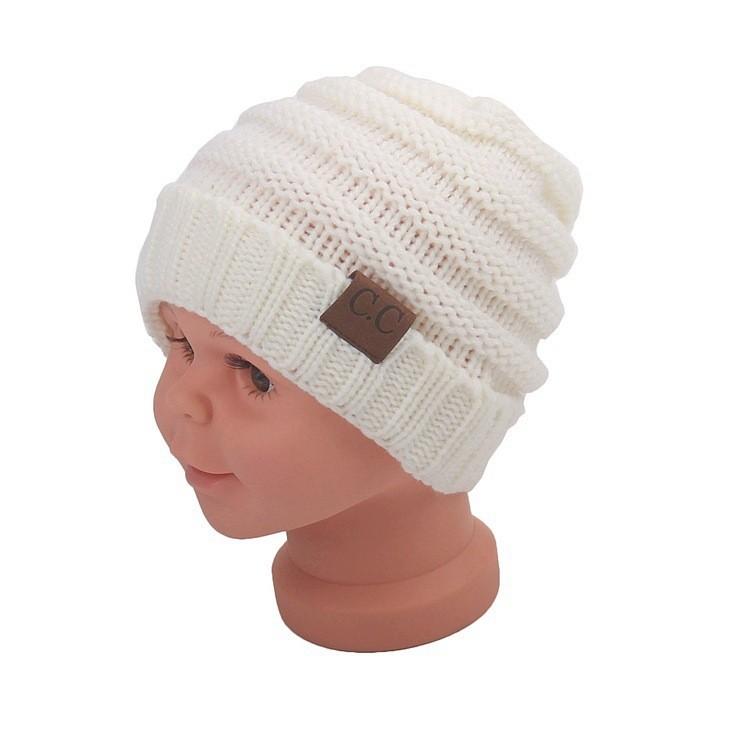 Trendy Kids Knitted Hat Soft Warm Yarn Beanie For Boys And Girls Winter Spring Fall