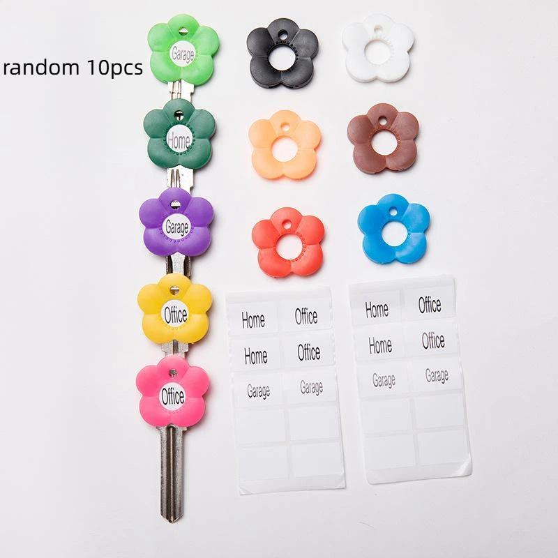 10Pcs Waterproof Flower Silicone Keycap Covers Anti-Scratch Key Protection Cases for Home Desktop Keyboard Decor