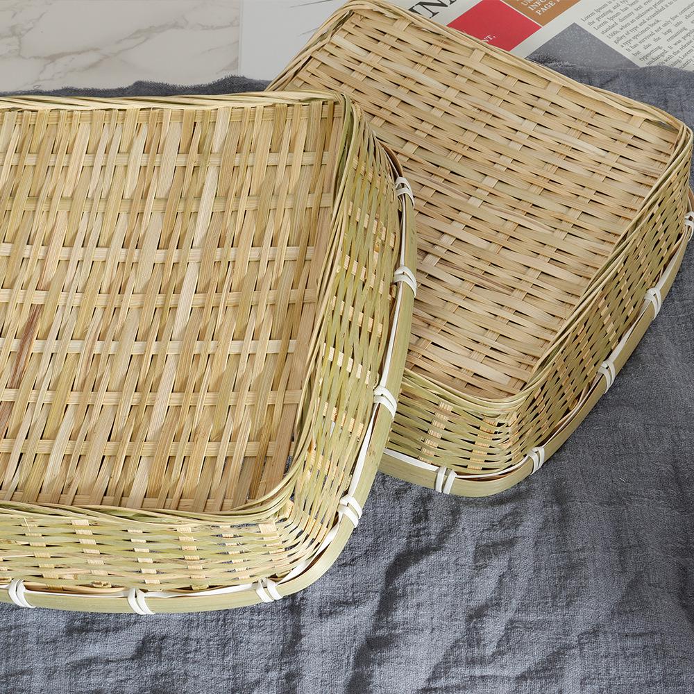 Quadratischer Bambuskorb zum Weben für Küche und Wohnzimmeraufbewahrung