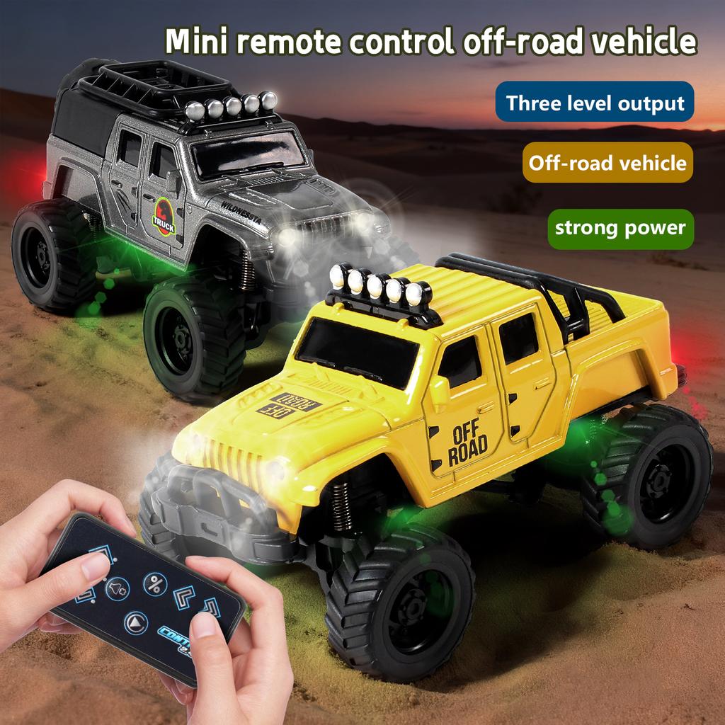 Mini Alloy RC Car 1/64 Crawler High Speed Hobby Off-Road Vehicle Model APP Control Remote Control Car Desktop Toy Car for Kids