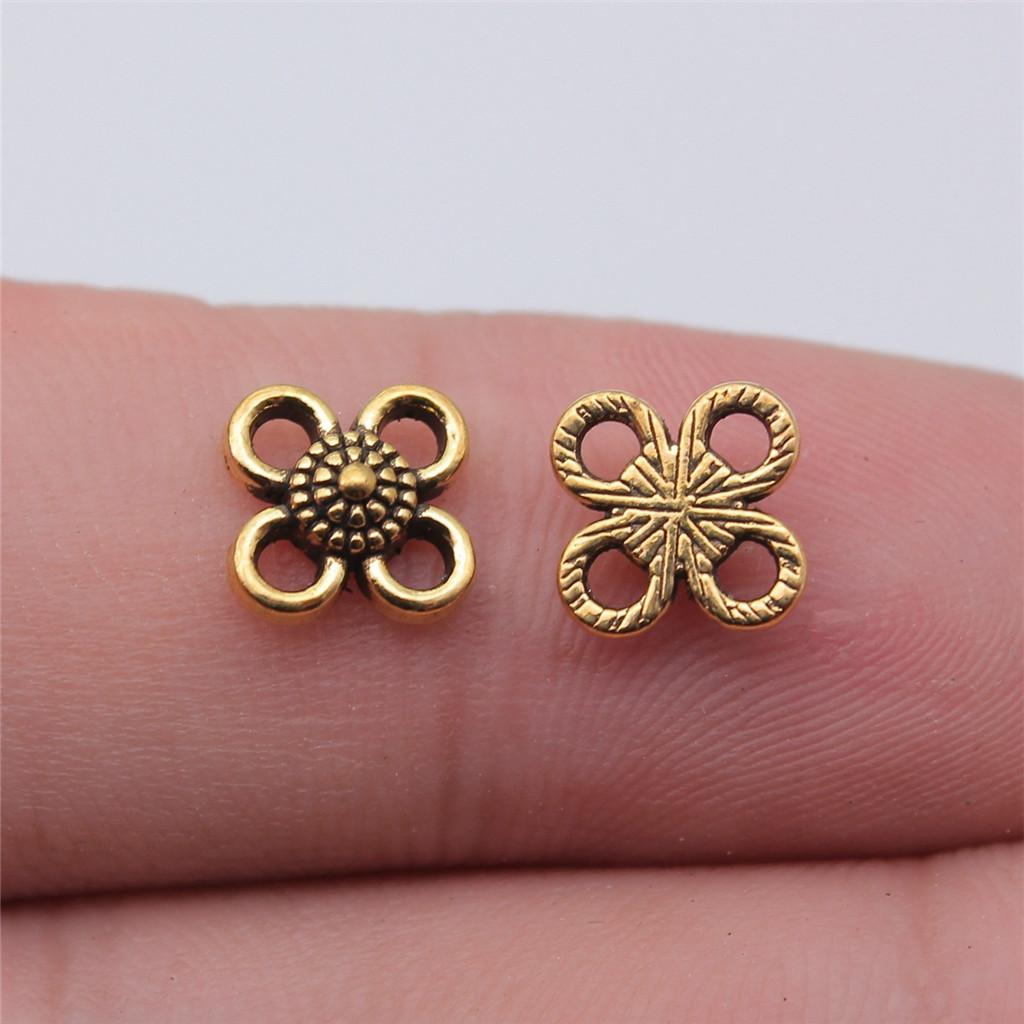 Connettori Fiore a Lavoro Aperto Gancio per Ciondolo Colore Bronzo Antico Creazione Gioielli Accessori Fatti a Mano Connettori per Ciondoli