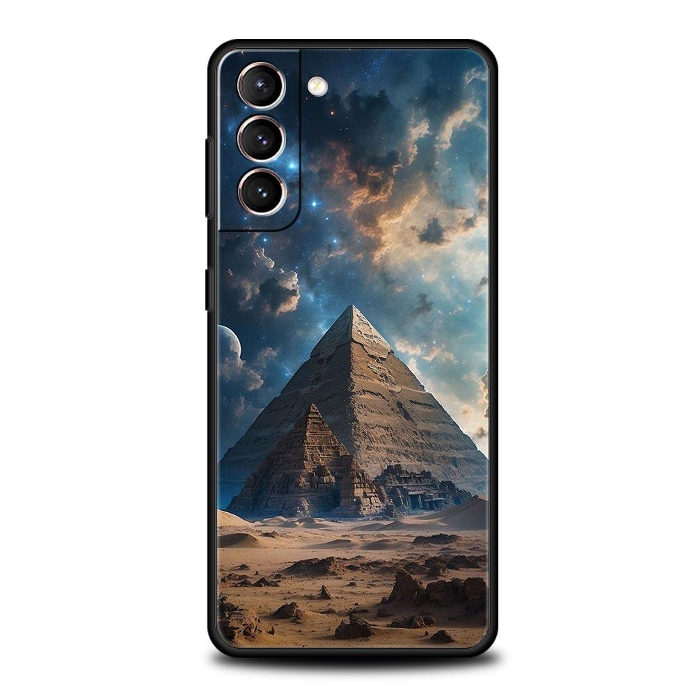 Ancient Egypt Egyptian God Pyramid Phone Case For Samsung Galaxy S25 Edge S24 S23 S22 S21 Ultra S20 FE 5G S10 S10E S9 Plus Cover