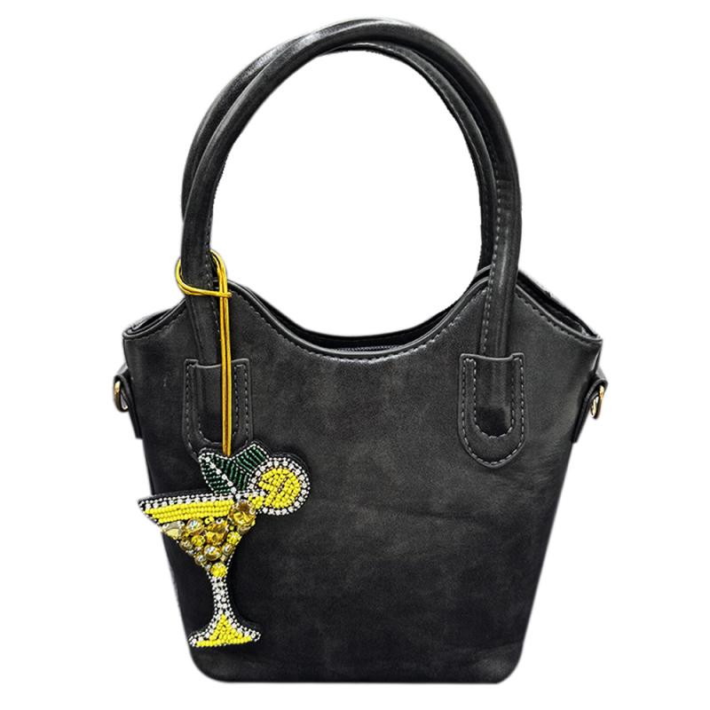 Copa de Vino de Piña con Cuentas Bebida Cuerda Colgante Parche Lanyard Parche Aplicación