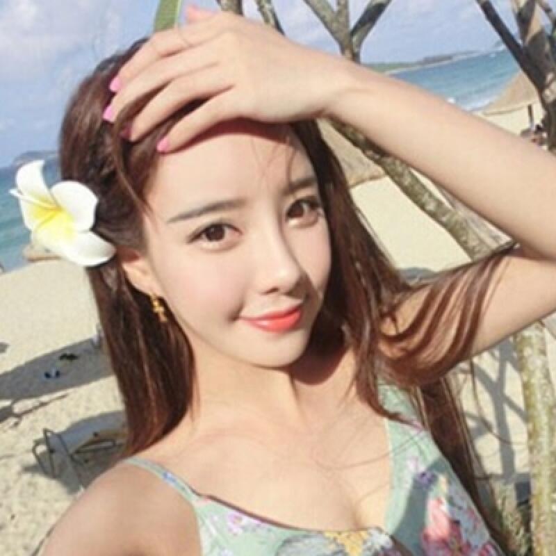 Plumeria Hawaiian Flower Pin [Hairpin Flower Clip Self-Wedding Hawaiian]