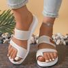New Women Open Toe Casual Slippers  Breathable Outdoor Beach Platform Sandals Plus Size Solid Color Wedges Shoes Sandalias