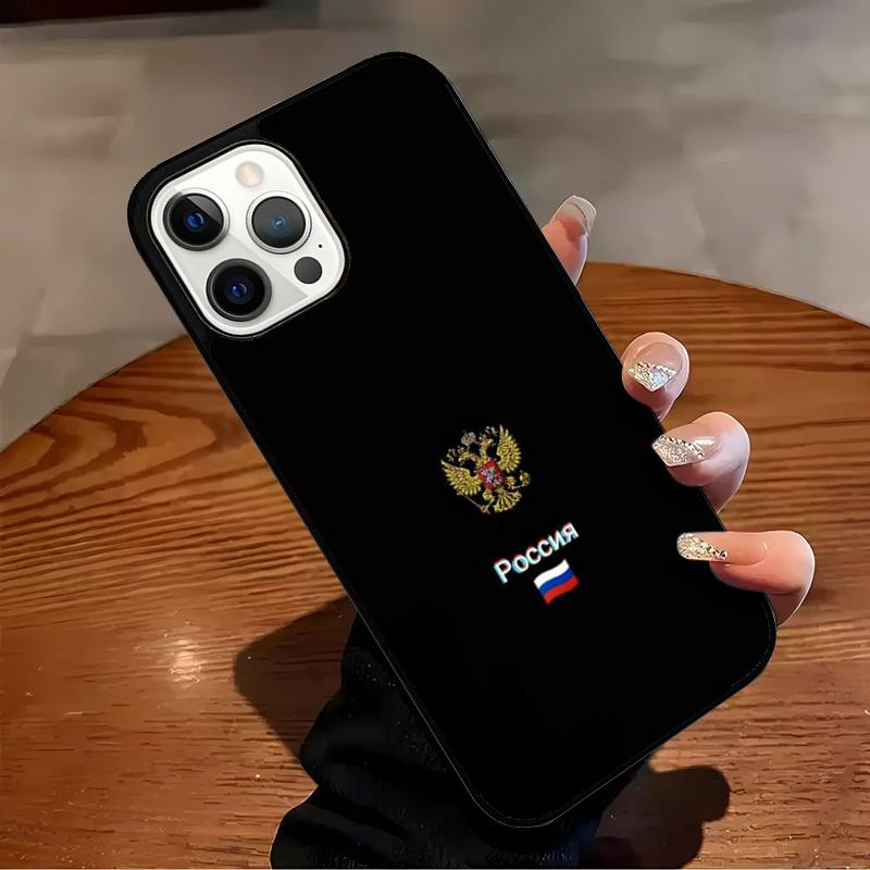 Russia Russian Coat Of Arms Phone Case For iPhone 17 Air 16 15 14 13 12 11 Pro Max Max Plus Bumper Case Cover