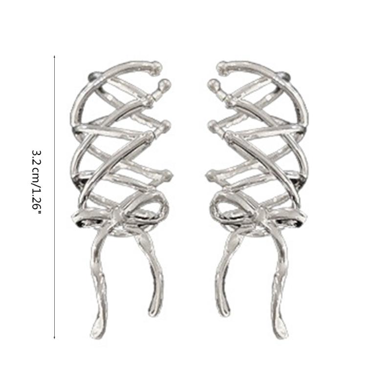 Simple Butterfly Knot Earrings for Women No Piercing Ear Cuff Ornament Delicate Bowknot Ear Rings Jewelry Ornament