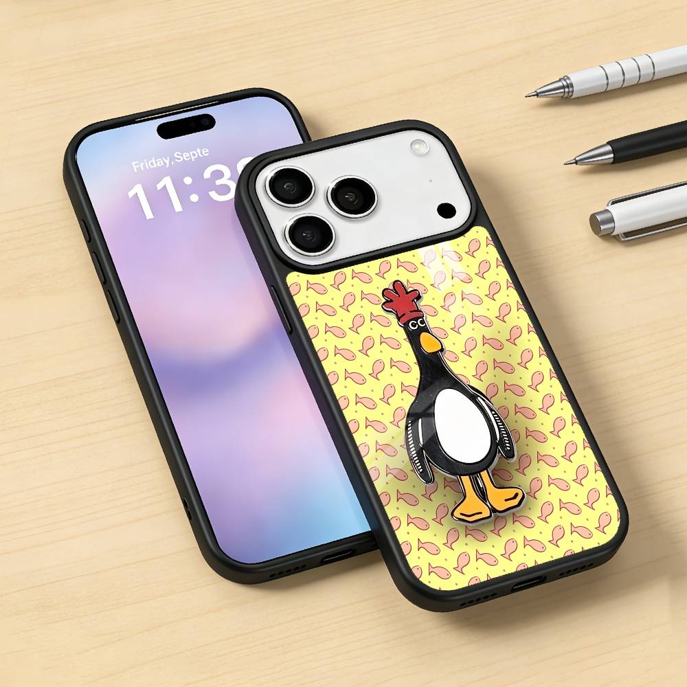 Cute Retro Villain Penguin Phone Case For iPhone 17,16,15,14,13,12,Pro,Max For Magsafe Magnetic Wireless Charging