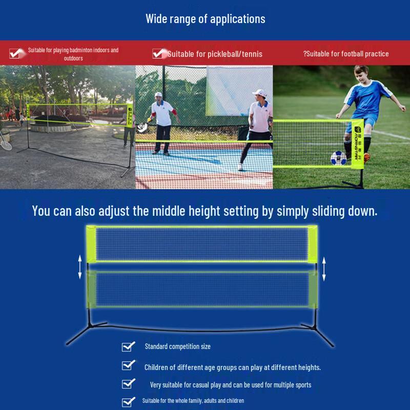 Adjustable Portable Badminton Net Stand