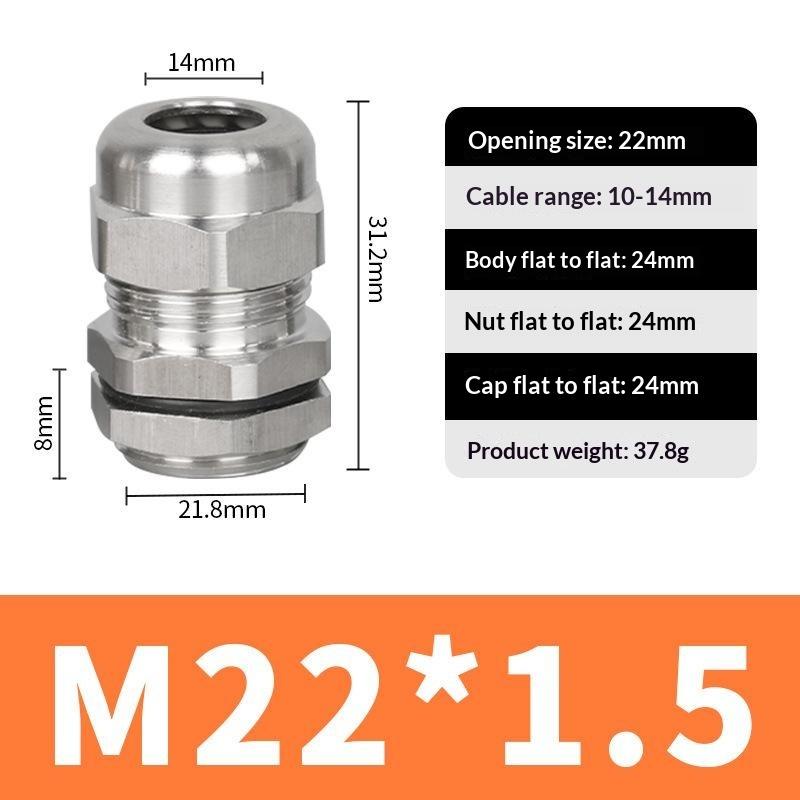 Stainless Steel Cable Glands Waterproof Dustproof Corrosion Resistant For Industrial Outdoor Electrical Wiring Projects