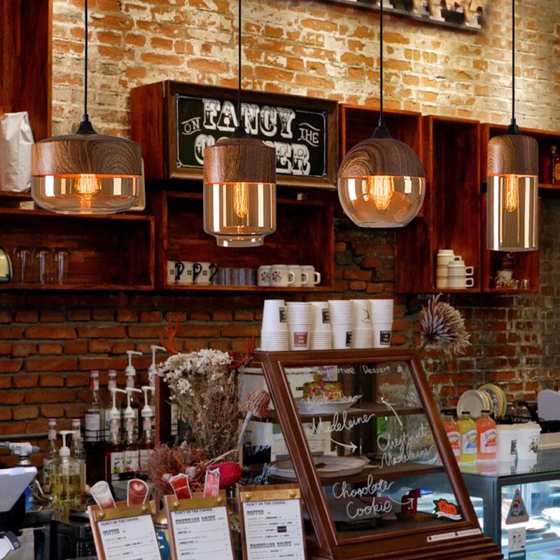 Industrial-Style Glass Ball Pendant Light for Restaurant & Bar