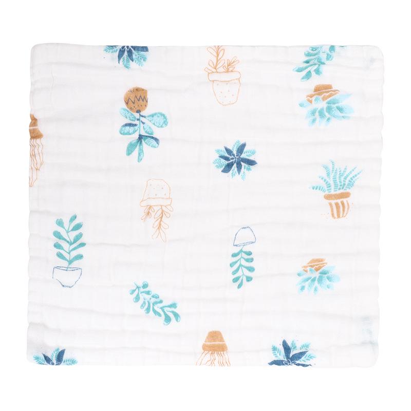 Six-Layer Baby Cotton Gauze Towel - Soft, Cute Print, Multipurpose for Face and Saliva