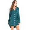 Women's Modal Long-Sleeve Nightgown, Cardigan Style Pajamas, Hot Seller