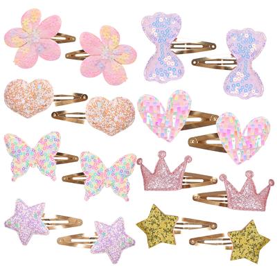 2/16 Stück Niedliche Mädchen Stern Haarspangen Herzförmige Haarnadel Schmetterling Haarspangen Clips Legierung Haarnadeln Kinder Kinder Kopfschmuck