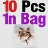 MNFT 10Pcs 12# Brown Beard May Fly Red Tail Wet Fishing Fly Trout Bait Flies