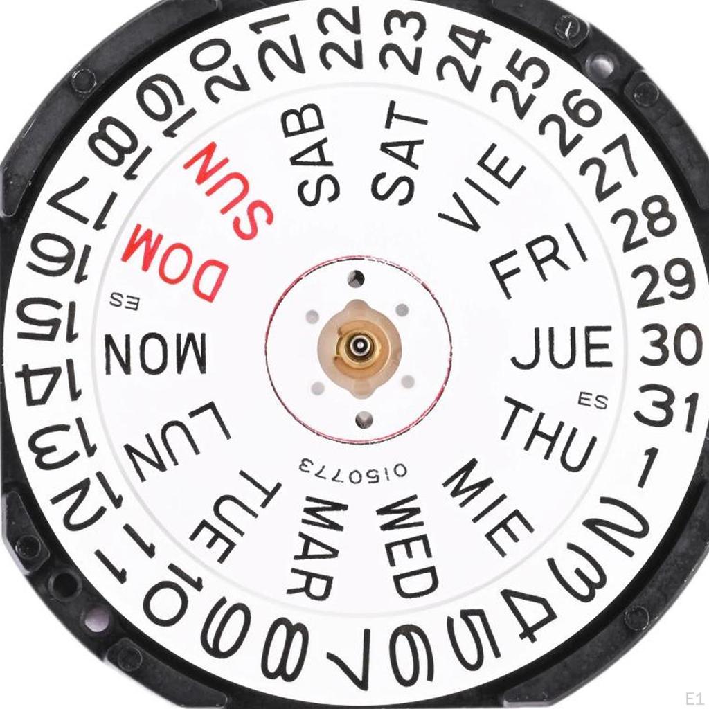 VX43E-3 Quartz Movement Date Watch Replacement Wristwatch Repair Accessory Easily Install Double