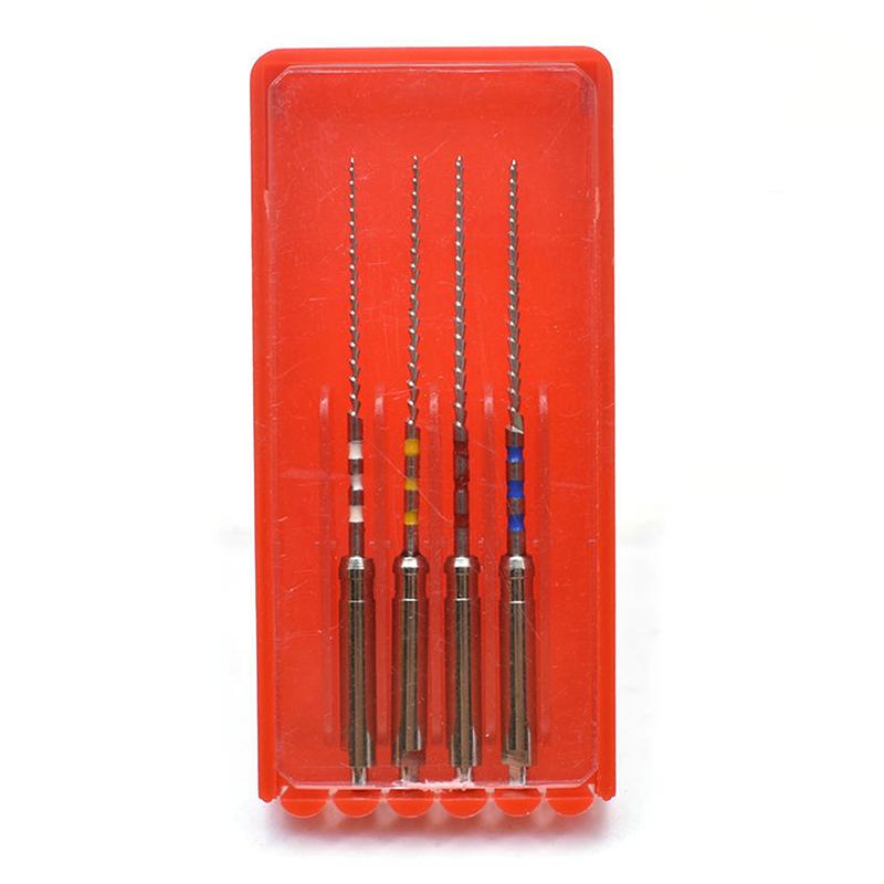 4 Stück Dental Gc Feilen 25Mm 45-60# Edelstahl Wurzelkanal Revision Endodontie Instrumente Dentalfeilen Labor