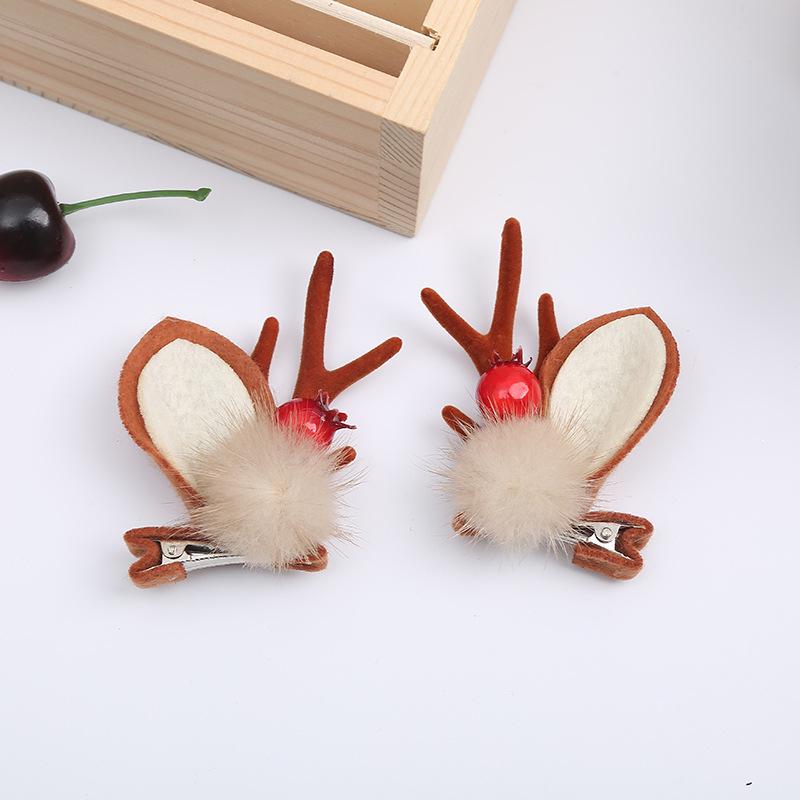Mori Style Christmas Antler Headband & Reindeer Hair Clip