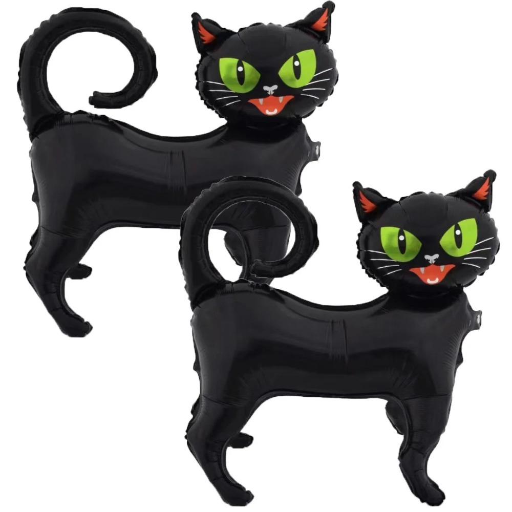 1/3Pcs 3D Stand Halloween Cat Foil Balloons Halloween Party Decorations