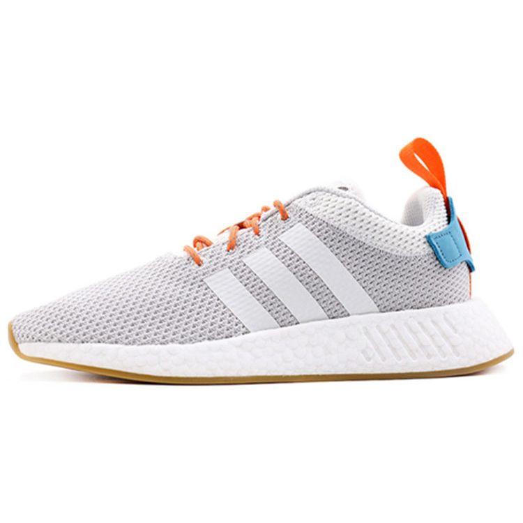 

Летние кроссовки унисекс adidas NMD_R2 Серые кристально-белые оранжево-зеленые CQ3080