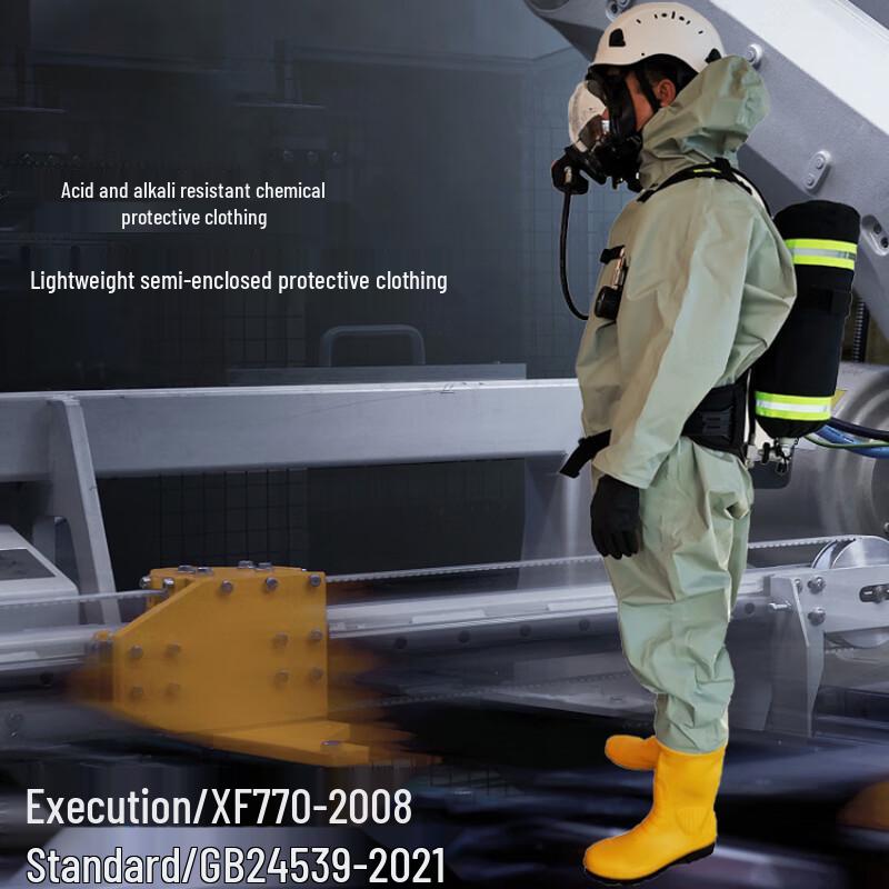 Lightweight Acid-Alkali Resistant Chemical Protective Suit M-XL