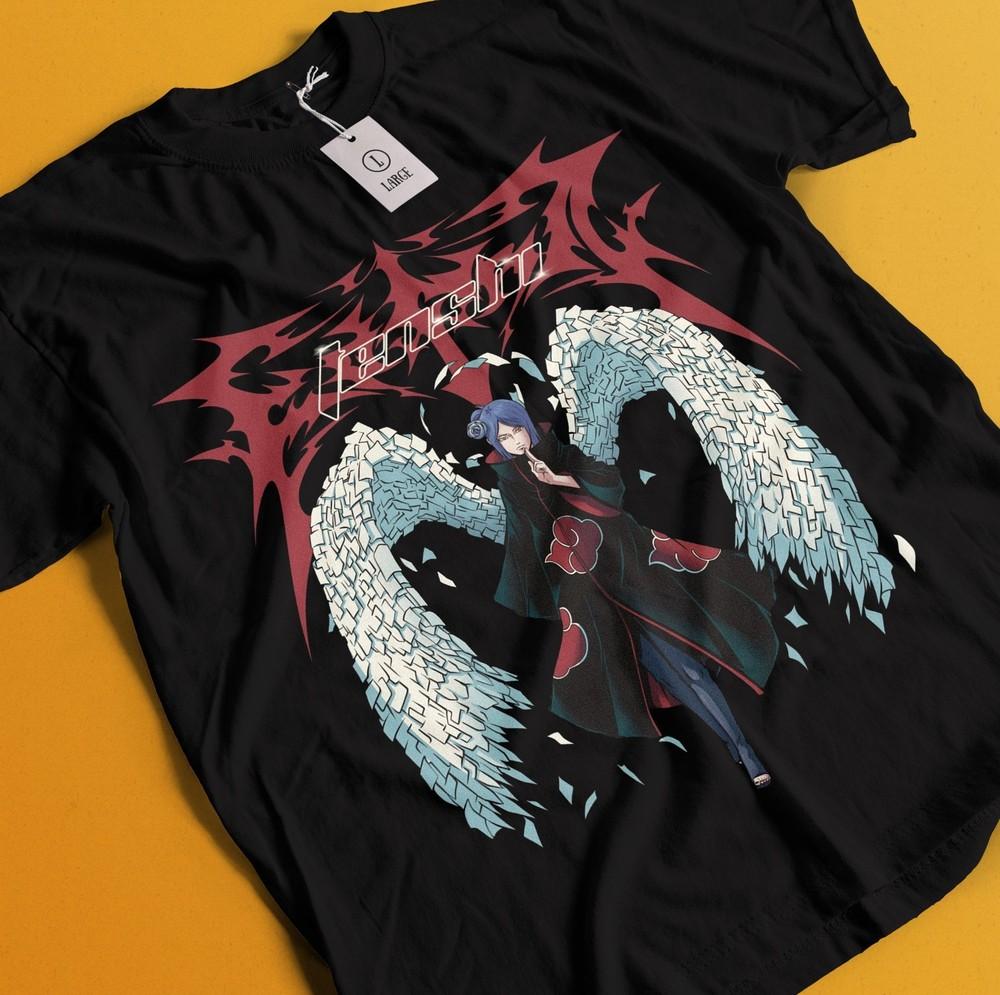 

Konan Shirt Pain Tshirt Itachi T-Shirt Madara Kakashi Naruto Anime Akatsuki Tee 4XL