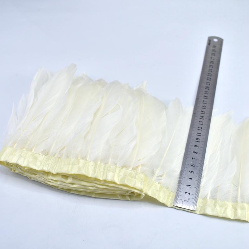 10Meters/lot Natural Goose Feathers Trimmings Fringe for Needlework Sewing Clothing Plume 15-20cm DIY Wedding Feather Decorative