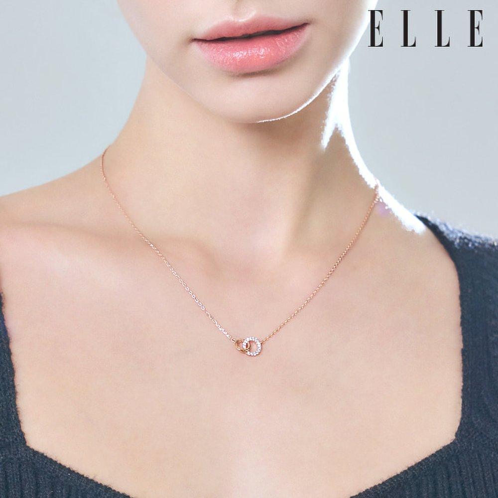 [Elle] Double One Necklace Elbrnn174