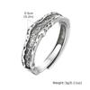 Vnox Retro Wedding Rings for Men,Vintage Silver Color Metal Finger Bands Resizable,Valentine's Father's Day Birthday Party Gift