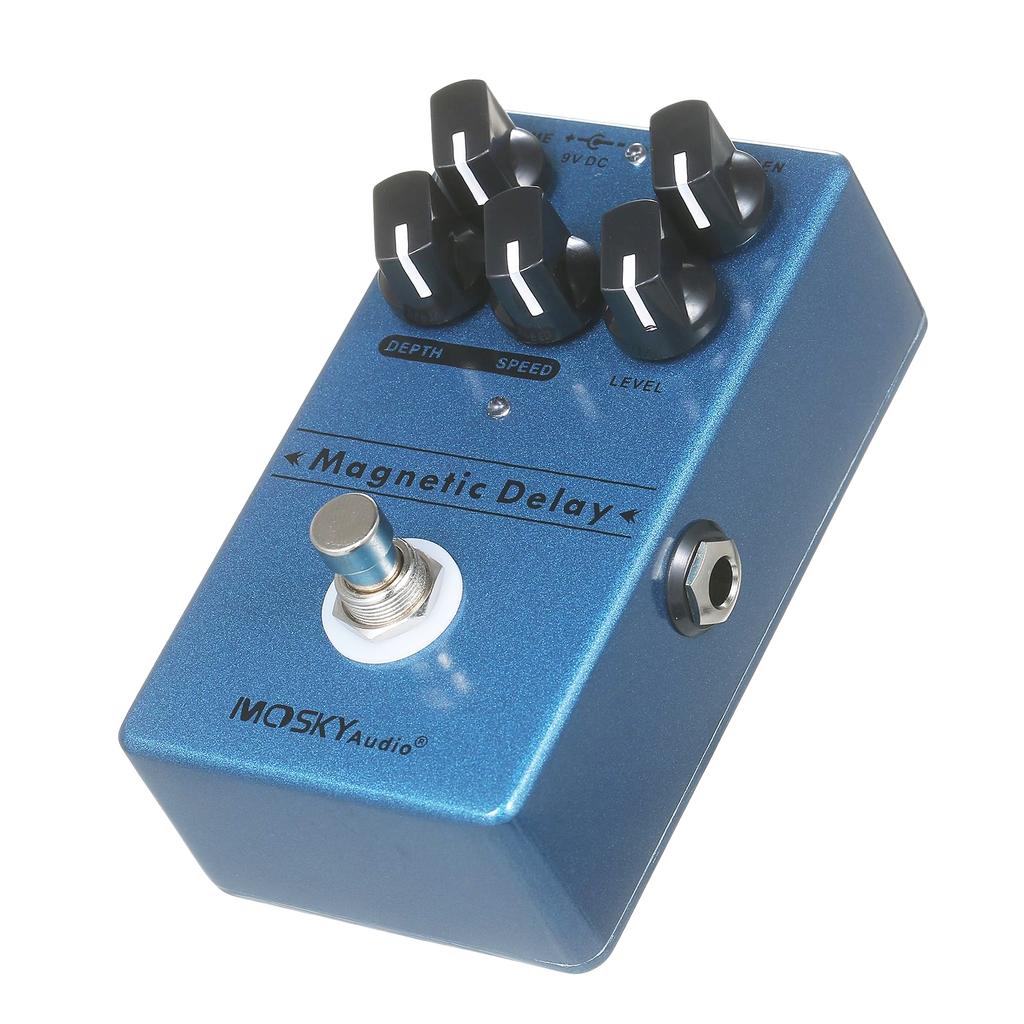 MOSKYaudio pedál s oneskoreným efektom dozvuku Gitarové efekty s oneskoreným efektom pedálu