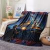 1Pc Cartoon Print Flannel Blanket, High Quality Comfortable for All Seasons, Home Decor, Warmth and Comfort, Perfect for Christmas Birthday Gift