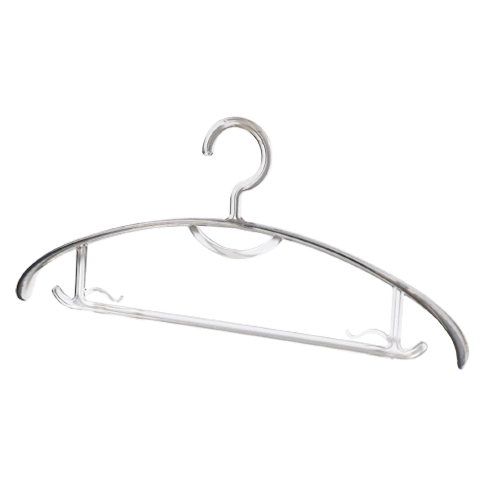 

Clear PET Clothes Hanger Transparent Hanger With Non-Slip Pant Bar For All Kinds Of Clothes Household сірий колір