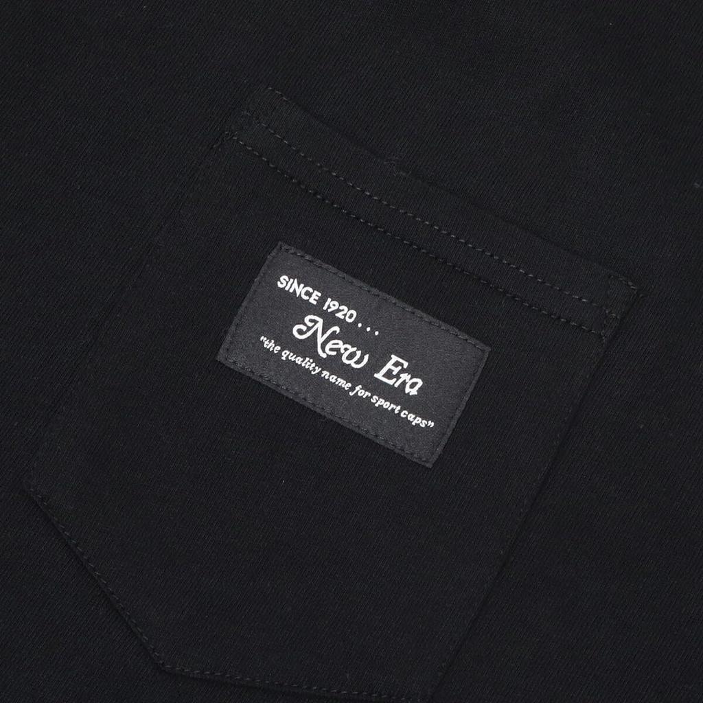 New Era Long Sleeve Cotton Pocket Size Solid BLACK ONSPOTZ and Stylish Small and Large Sizes Gift Idea T-Shirt, L/S Tee, 12325222, N139LG088, Black,