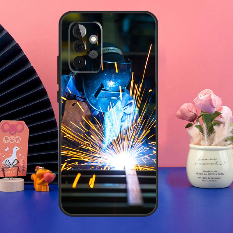 Welder Welding Hot Metal Worker Case For Samsung Galaxy A54 A34 A24 A14 A73 A53 A33 A23 A13 A52 A32 A22 A12 A51 A71 Cover