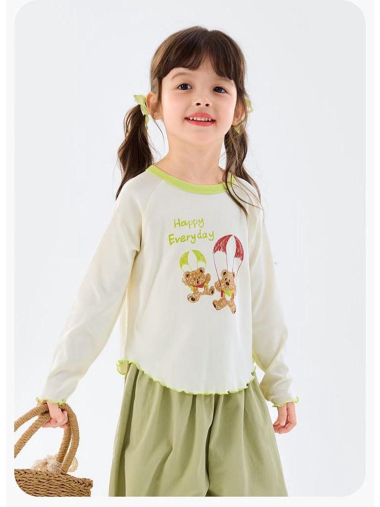 Dudu Family Spring Long Sleeve T-Shirt for Girls - Trendy and Stylish Base Layer Top
