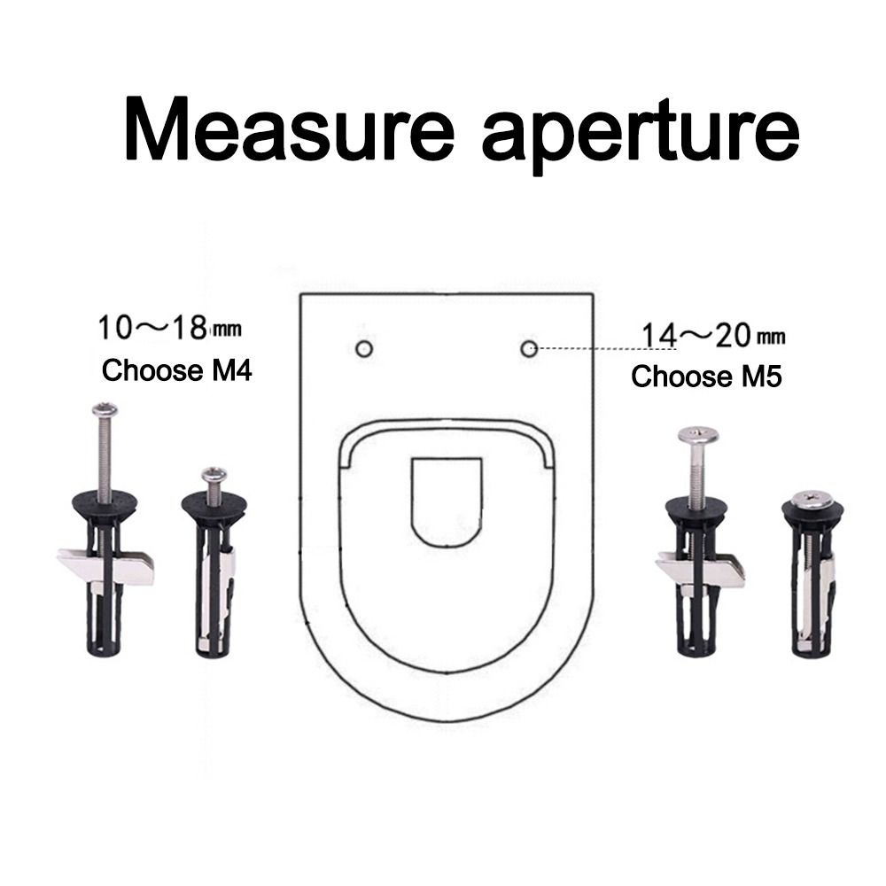 2Pcs Stainless Steel Toilet Seat Fastener Bolt Kit  Toilet Cover Maintenance Accessory