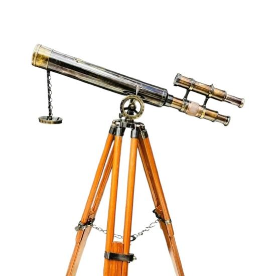 Luxury Brass Telescope Tripod Nautical Floor Home Decor Explorer Custom Engraved Office Gift Maritime Spyglass